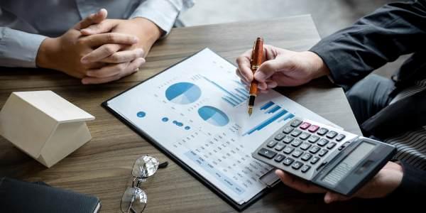 Business people working at desk in office