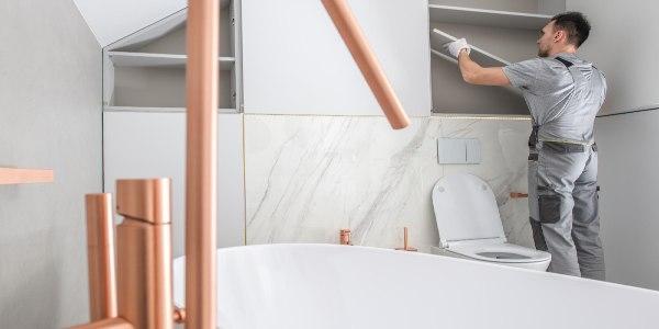 Bathroom storage building