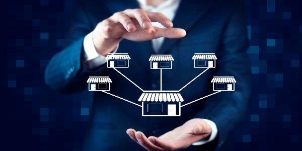 Franchise business marketing system concept