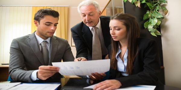 Business people at work in their office