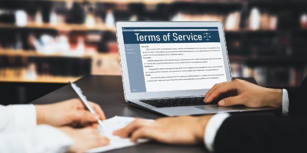 Term of service conditions showing astute rules and regulations